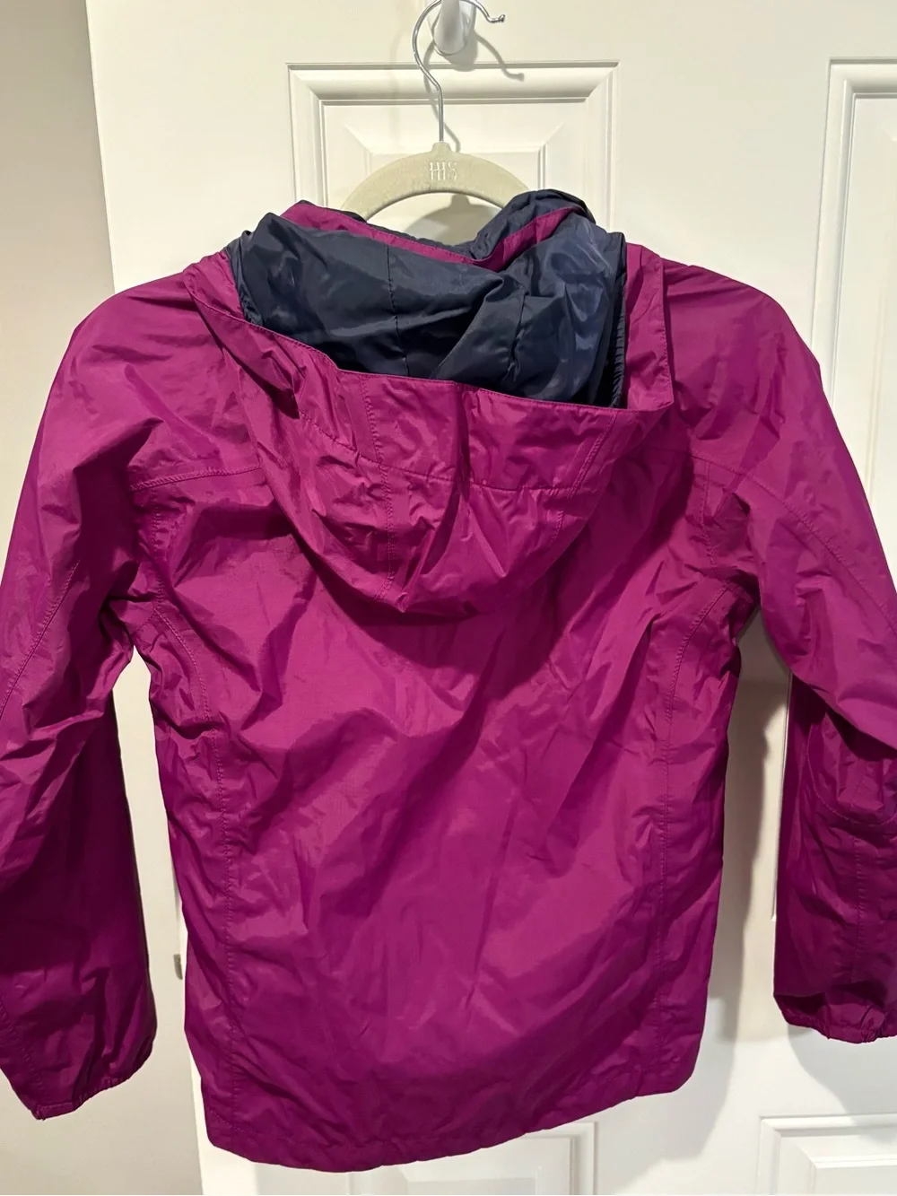 The North Face Girls' Magenta Hooded Rain Jacket